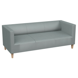 Canapé ARGO LIGHT WOOD 3 places tissu enduit piètement bois incolore - L178xP75xH68 cm