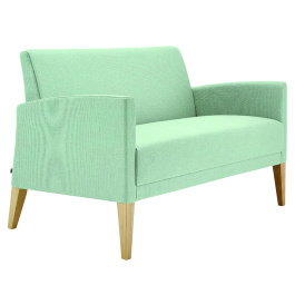 Canapé CASSIS 2 places tissu enduit - L120xP71xH78 cm