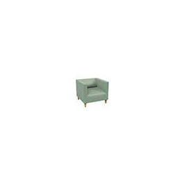 Fauteuil ARGO LIGHT WOOD tissu enduit piètement bois incolore - L75xP75xH68 cm