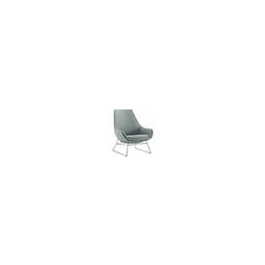 Fauteuil CRYSTAL LOUNGE tissu STEP MELANGE piètement fil chromé - L72xP72xH80 cm