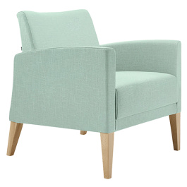 Fauteuil CASSIS tissu enduit - L68xP71xH78cm