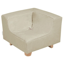 Chauffeuse d'angle COCOON - pied en bois - L60xP60xH53 cm