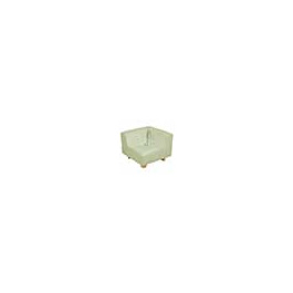 Chauffeuse d'angle COCOON - pied en bois - L60xP60xH53 cm