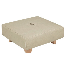 Pouf carré COCOON - pied en bois - L60xP60xH23 cm
