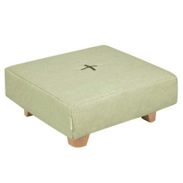 Pouf carré COCOON - pied en bois - L60xP60xH23 cm