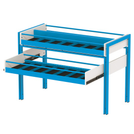 Bac à CD/DVD ITO 21 cases avec 1 tiroir - L123xP60xH85 cm