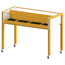 Bac à BD ITO 8 cases avec roulettes - L123xP60xH85,5 cm