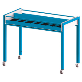 Bac à CD/DVD ITO 14 cases avec 1 tiroir avec roulettes - L123xP60xH92,7 cm