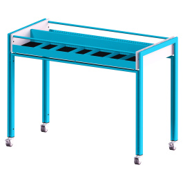 Bac à CD/DVD ITO 14 cases avec 1 tiroir avec roulettes - L123xP60xH92,7 cm