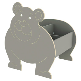 Bac à albums OURS coloris praline - L82xP76xH96 cm