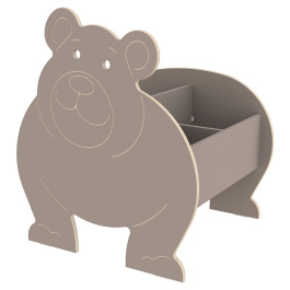 Bac à albums OURS coloris praline - L82xP76xH96 cm