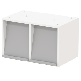 Meuble à périodiques modulable avec portes - L58xP39,2xH36 cm