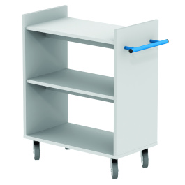 Chariot CODY double face 3 tablettes mélaminé - H91,5cm