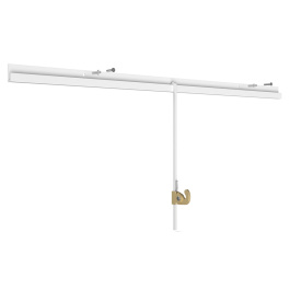 Cimaise murale réglable profil en U tige acier avec crochet - L100xH150 cm