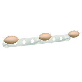 Patères ALOÈS époxy 3 patères bois - L42xH7 cm - Naturel