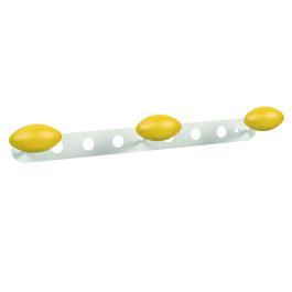 Patères ALOÈS époxy 3 patères bois - L42xH7 cm