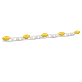 Patères ALOÈS époxy 5 patères bois - L76 cm