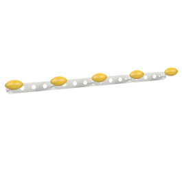 Patères ALOÈS époxy 5 patères bois - L76xH7 cm