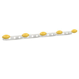 Patères ALOÈS époxy 5 patères bois - L76xH7 cm