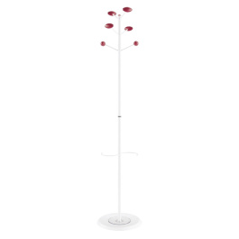 Portemanteau ALOÈS porte-parapluie 6 patères bois - H170 cm