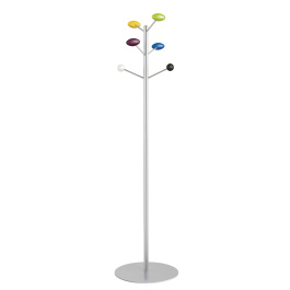 Portemanteau enfant ALOÈS époxy 6 patères bois multicoloris - D34xH140 cm