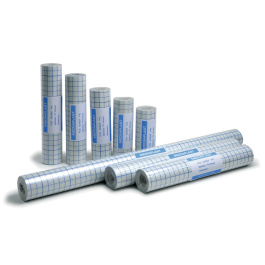 Rouleau de 25m quadrillage bleu PVC ép.70 microns L32 cm