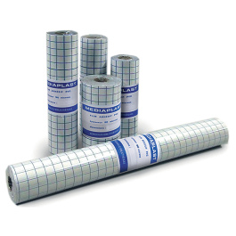 Film de protection repositionnable PVC ép.90 microns quadrillage bleu - L28 cm