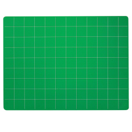 Tapis de découpe en PVC - vert et quadrillage blanc - 45x30 cm