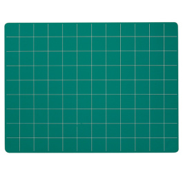 Tapis de découpe en PVC - vert et quadrillage blanc - 45x30 cm