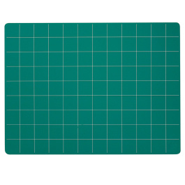 Tapis de découpe en PVC - vert et quadrillage blanc - 45x30 cm
