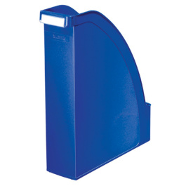 Lot de 6 range-revues avec porte-étiquettes en polystyrène - L7,5xP25xH32 cm