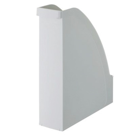 Lot de 6 range-revues avec porte-étiquettes en polystyrène - L7,5xP25xH32 cm