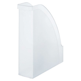 Lot de 6 range-revues avec porte-étiquettes en polystyrène - L7,5xP25xH32 cm