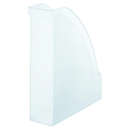 Lot de 6 range-revues avec porte-étiquettes en polystyrène - L7,5xP25xH32 cm