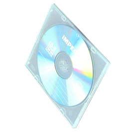 Boitier CD ultra mince polypropylène translucide l.12,9 x h.12,4 cm