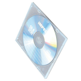 Boitier CD ultra mince polypropylène translucide l.12,9 x h.12,4 cm