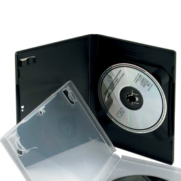 Boitier DVD incassable polypropylène anthracite l.13,6 x pr.1,4 x h.19,1 cm