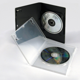 Boîtier DVD incassable en polypropymène translucide - L19,1xP13,6xH14 cm