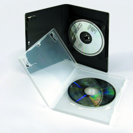 Boîtier DVD incassable en polypropymène translucide - L19,1xP13,6xH14 cm