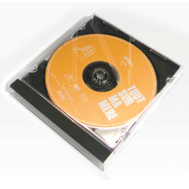 Boîtier CD en plastique rigide - l.14,2 x pr.12,5x h.1,04 cm