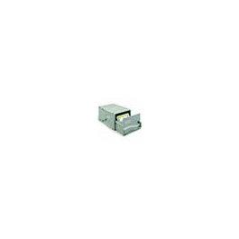 Boîte de rangement multimédia en polystyrène gris avec serrure - capacité 26 CD