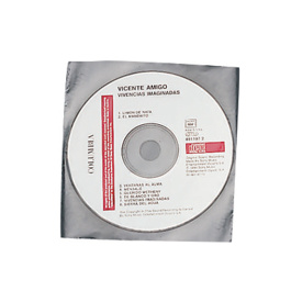 Lot de 100 pochettes de protection CD polypropylène grainé ép.120 microns l.13 x h.13 cm