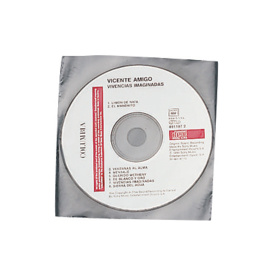 Lot de 100 pochettes de protection CD polypropylène grainé ép.120 microns l.13 x h.13 cm