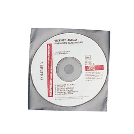 Lot de 100 pochettes de protection CD polypropylène grainé ép.120 microns l.13 x h.13 cm
