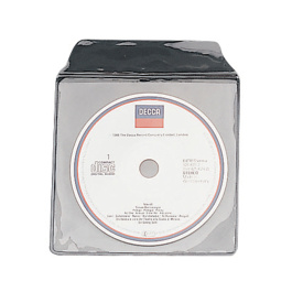 Lot de 10 pochettes prêt de CD avec rabat PVC cristal l.14 x h.14 cm
