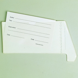 Lot de 100 fiches pour fantôme-pochettes, en bristol blanc, impression sur le recto