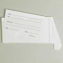 Lot de 100 fiches pour fantôme-pochettes, en bristol blanc, impression sur le recto