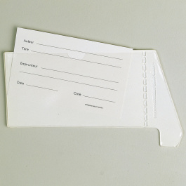 Lot de 100 fiches pour fantôme-pochettes, en bristol blanc, impression sur le recto