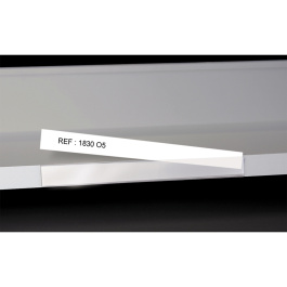 Lot de 5 porte-étiquettes adhésifs transparents - L20 x H2 cm