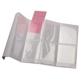 Lot de 500 pochettes transparentes adhésives PVC 100 microns pour fiche de prêt